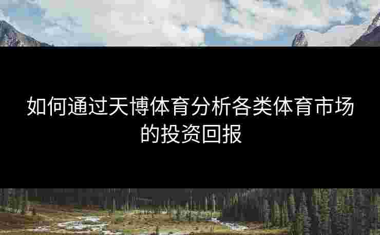 如何通过天博体育分析各类体育市场的投资回报