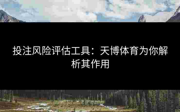 投注风险评估工具：天博体育为你解析其作用